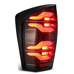 AlphaRex LUXX-Series LED Tail Lights (Black-Red) | Toyota Tacoma (2016-2023) - Truck Brigade