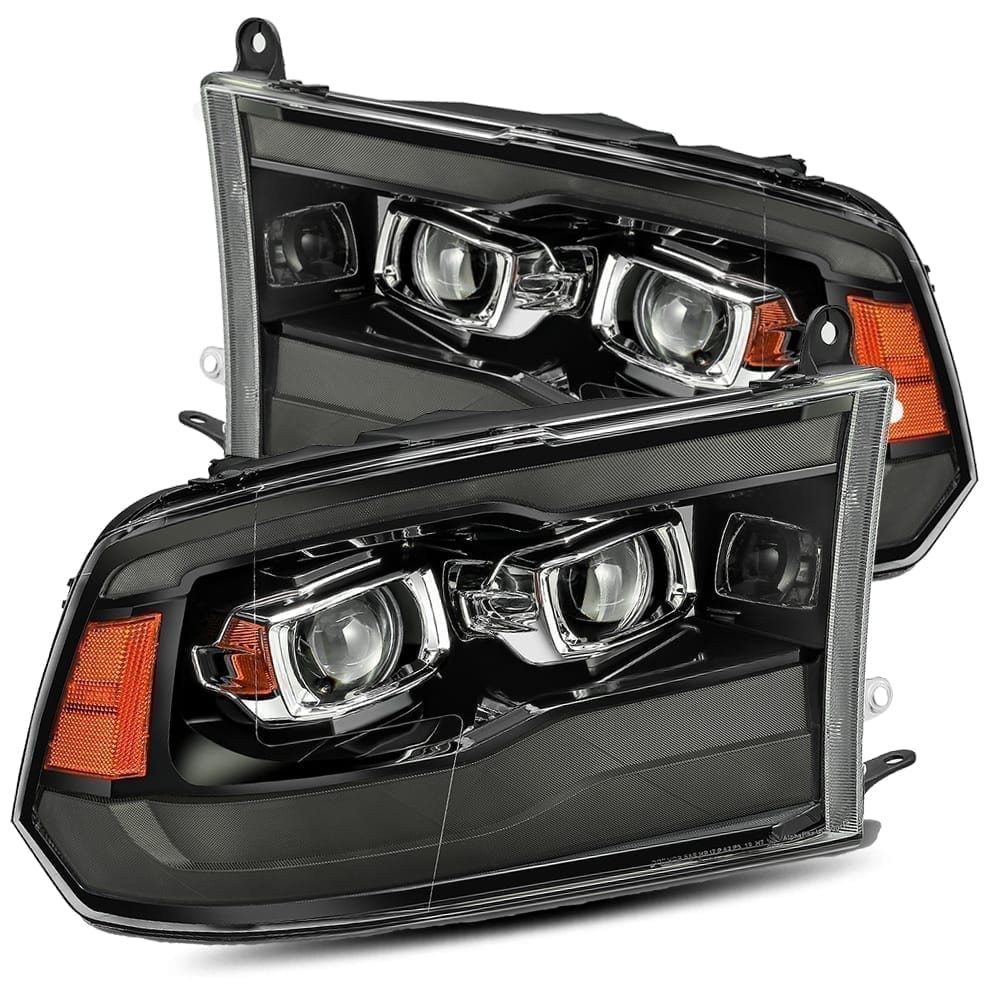 AlphaRex MK II PRO - Series Halogen Projector Headlights (Jet Black) | RAM 3500 (2010 - 2018) - Truck Brigade