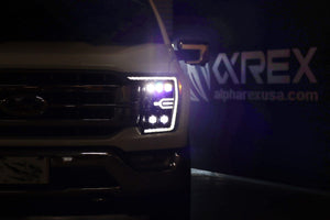 AlphaRex NOVA - Series LED Projector Headlights (Alpha Black) | Ford Raptor (2021 - 2023) - Truck Brigade