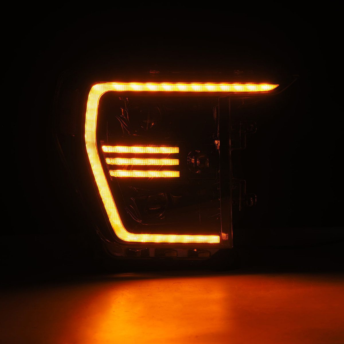 AlphaRex PRO - Series Halogen Projector Headlights (Alpha Black) | Ford F150 (2021 - 2023) - Truck Brigade