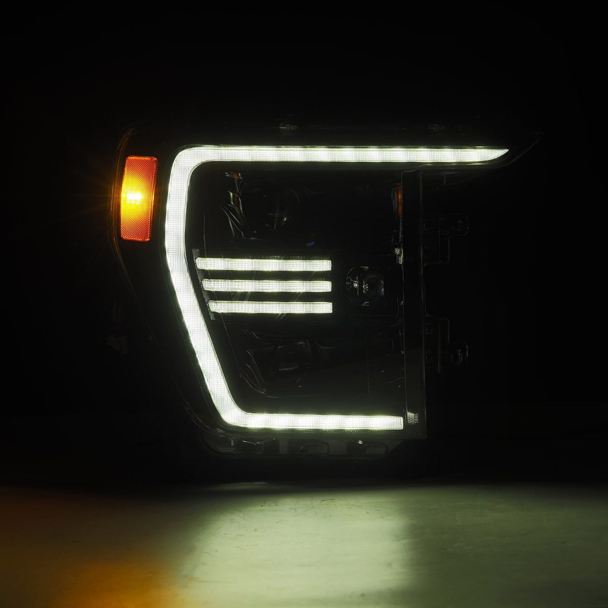 AlphaRex PRO - Series Halogen Projector Headlights (Alpha Black) | Ford F150 (2021 - 2023) - Truck Brigade