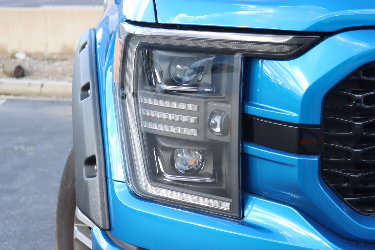 AlphaRex PRO - Series Halogen Projector Headlights (Alpha Black) | Ford F150 (2021 - 2023) - Truck Brigade