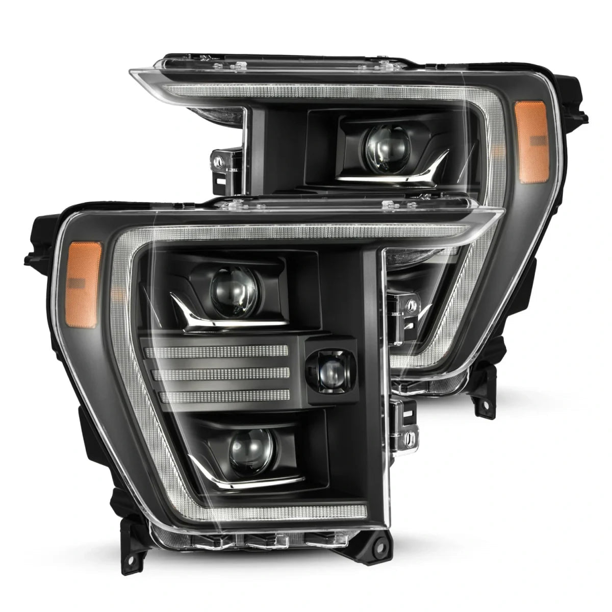 AlphaRex PRO - Series Halogen Projector Headlights (Black) | Ford F150 (2021 - 2023) - Truck Brigade
