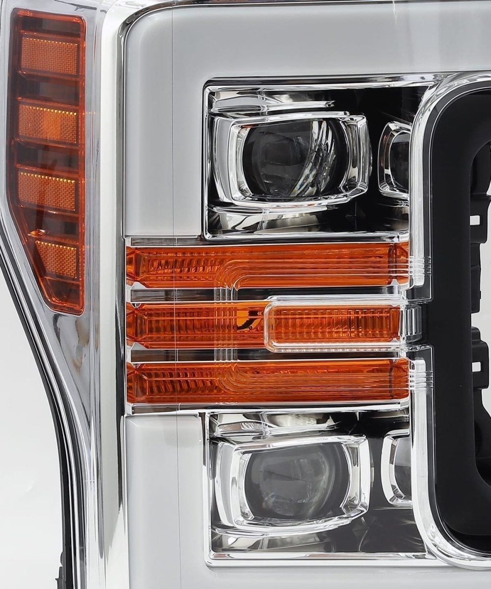 AlphaRex PRO - Series Halogen Projector Headlights (Chrome) | Ford F250 (2017 - 2019) - Truck Brigade
