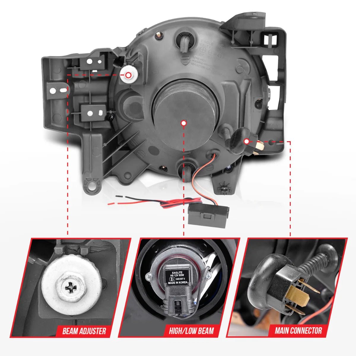 Anzo Projector Halo Headlights - Black | Toyota FJ Cruiser (2007 - 2014) | Truck Brigade