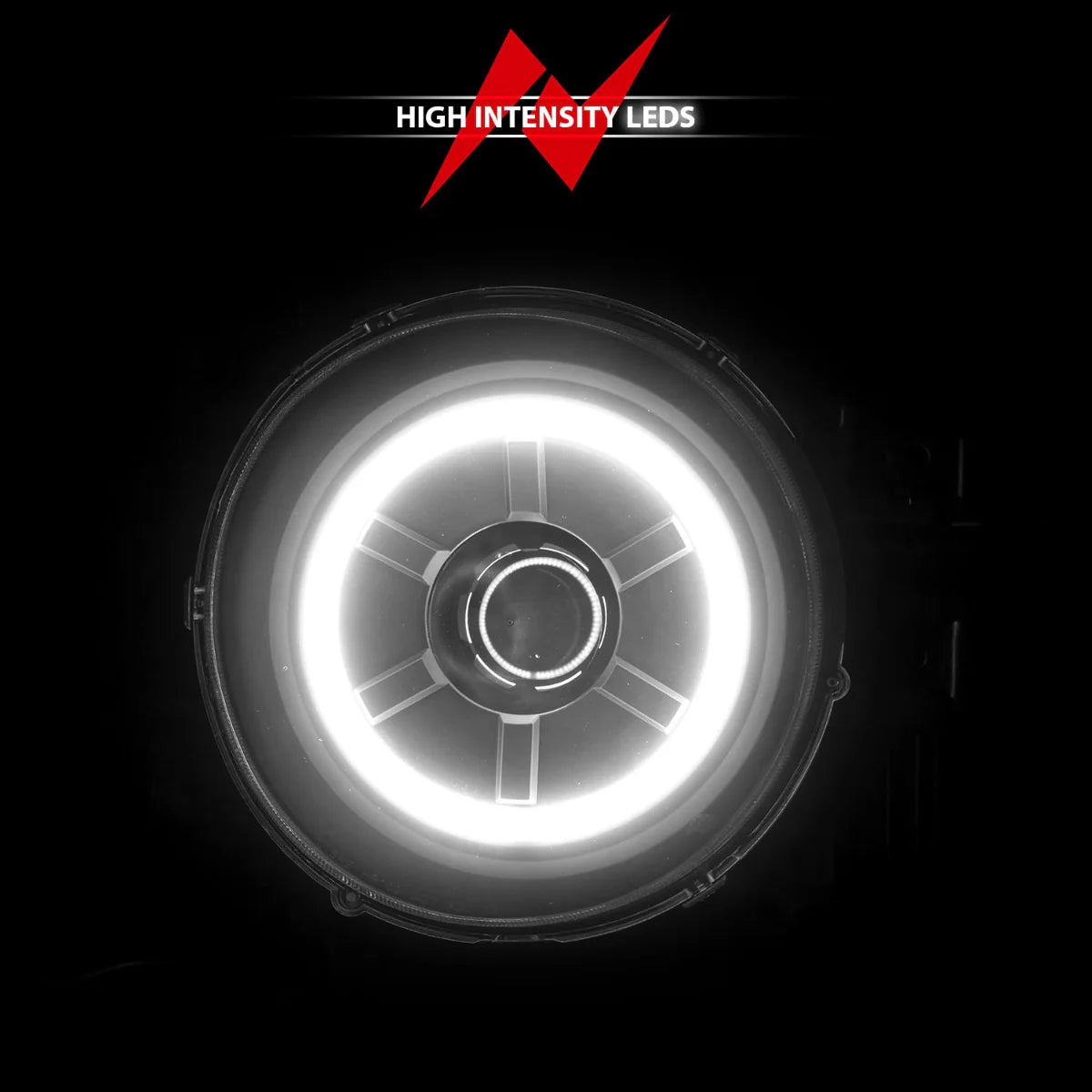 Anzo Projector Halo Headlights - Black | Toyota FJ Cruiser (2007 - 2014) | Truck Brigade