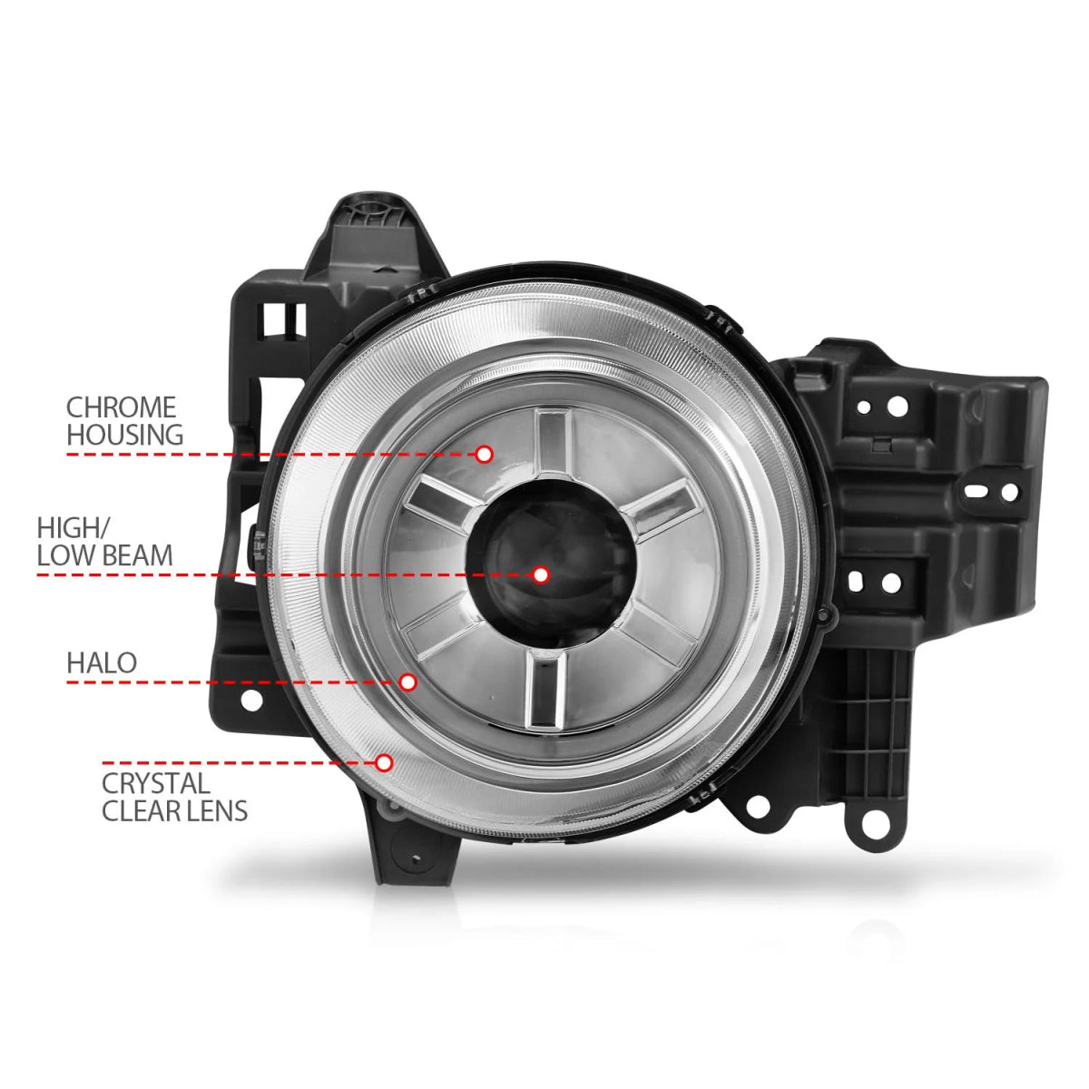 Anzo Projector Halo Headlights - Chrome | Toyota FJ Cruiser (2007 - 2014) | Truck Brigade