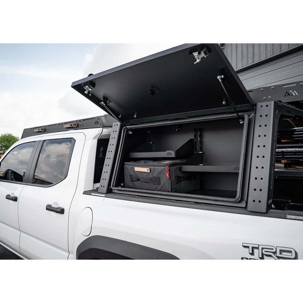 Backwoods Adventure Mods Aluminum Bed Rack Storage Box | Toyota Tacoma (2005–2025) - Truck Brigade