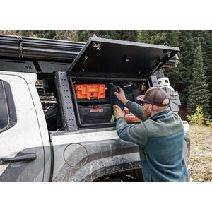 Backwoods Adventure Mods Aluminum Bed Rack Storage Box | Toyota Tacoma (2005–2025) - Truck Brigade