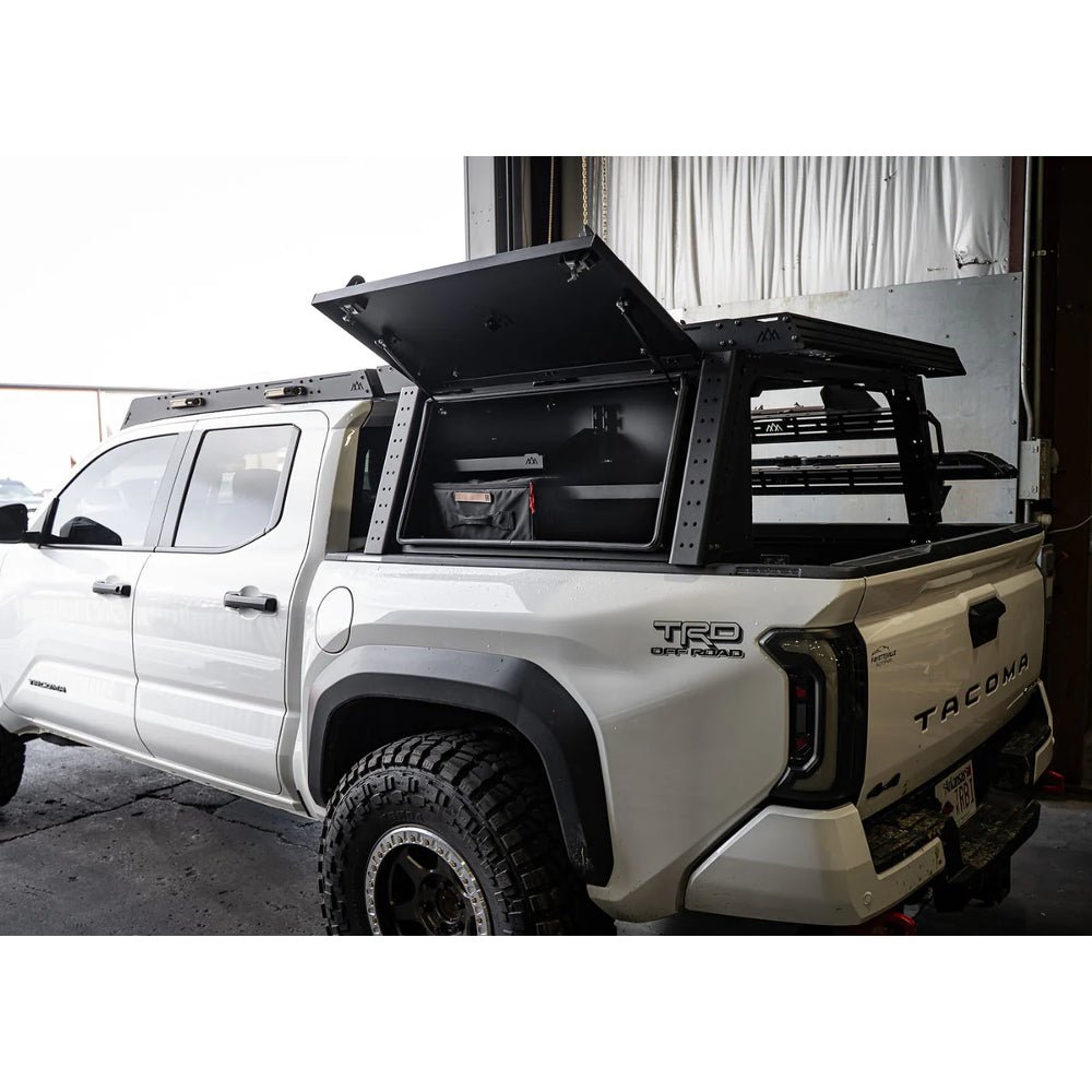 Backwoods Adventure Mods Aluminum Bed Rack Storage Box | Toyota Tacoma (2005–2025) - Truck Brigade