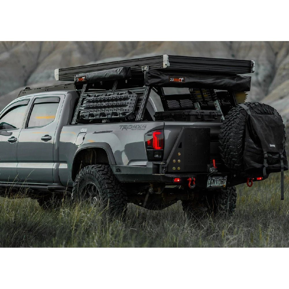 Backwoods Adventure Mods Hi - Lite Dual Swing Out Rear Bumper | Toyota Tacoma (2016 - 2023) - Truck Brigade