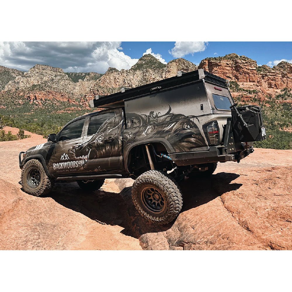 Backwoods Adventure Mods Hi - Lite Dual Swing Out Rear Bumper | Toyota Tacoma (2016 - 2023) - Truck Brigade