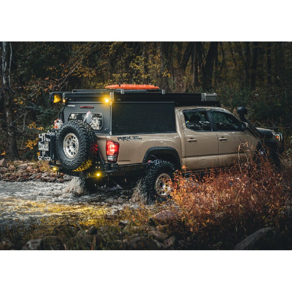Backwoods Adventure Mods Hi - Lite Dual Swing Out Rear Bumper | Toyota Tacoma (2016 - 2023) - Truck Brigade