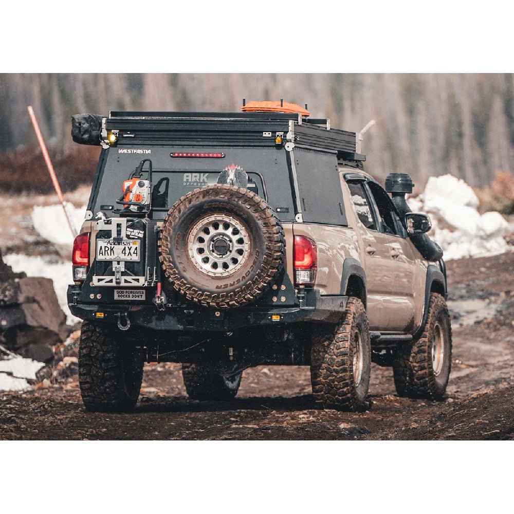 Backwoods Adventure Mods Hi - Lite Dual Swing Out Rear Bumper | Toyota Tacoma (2016 - 2023) - Truck Brigade