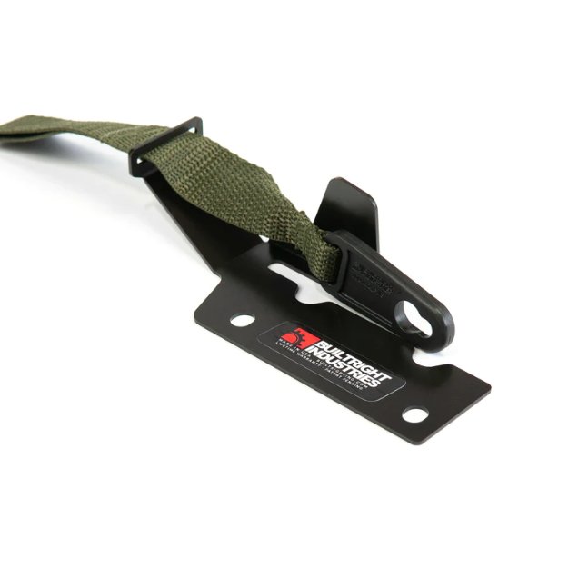2024 F250 rear seat release with box-end wrench angled behind seat back