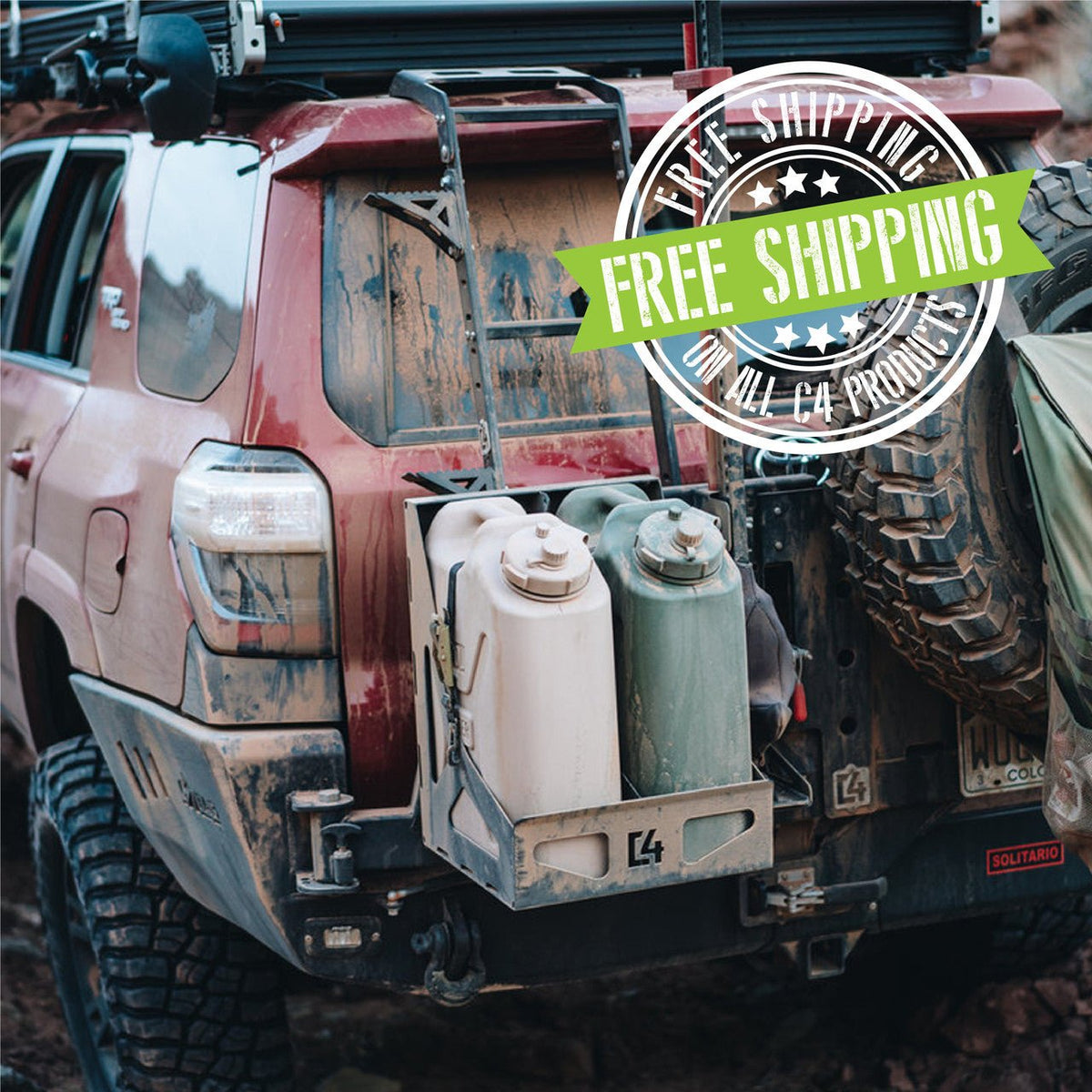 C4 Fabrication Dual Jerry Can Carrier - Truck Brigade