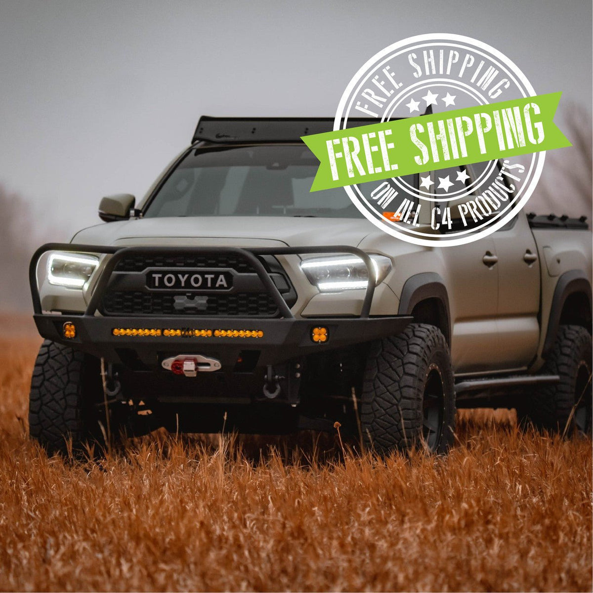 C4 Fabrication Overland Series Front Bumper | Toyota Tacoma (2016-2023) - Truck Brigade