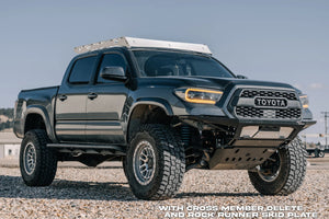 C4 Fabrication Rock Runner Front Skid Plate with Cross Member Delete | Toyota Tacoma (2016-2023) - Truck Brigade