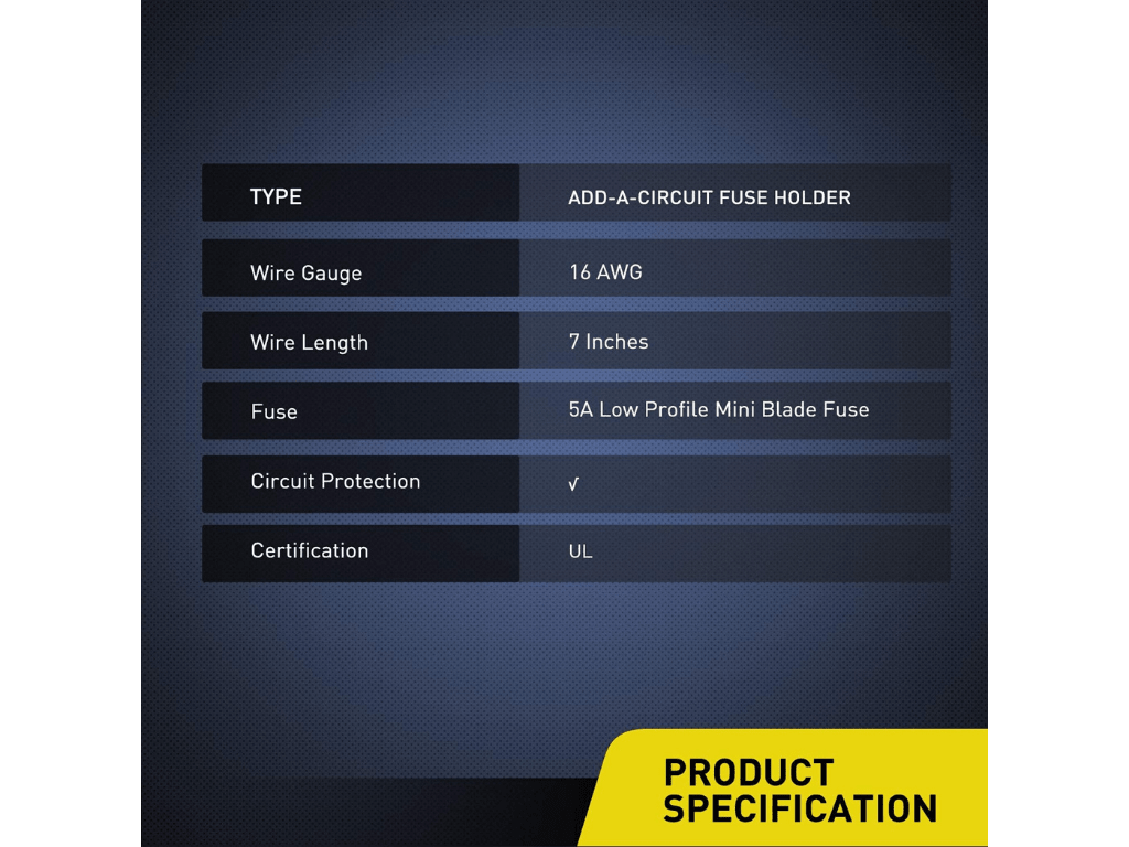 Cali Raised 12V Add A Fuse Kit W/5Amp Lo Profile Mini Blade Fuse | Truck Brigade