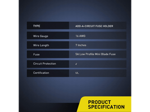 Cali Raised 12V Add A Fuse Kit W/5Amp Lo Profile Mini Blade Fuse | Truck Brigade