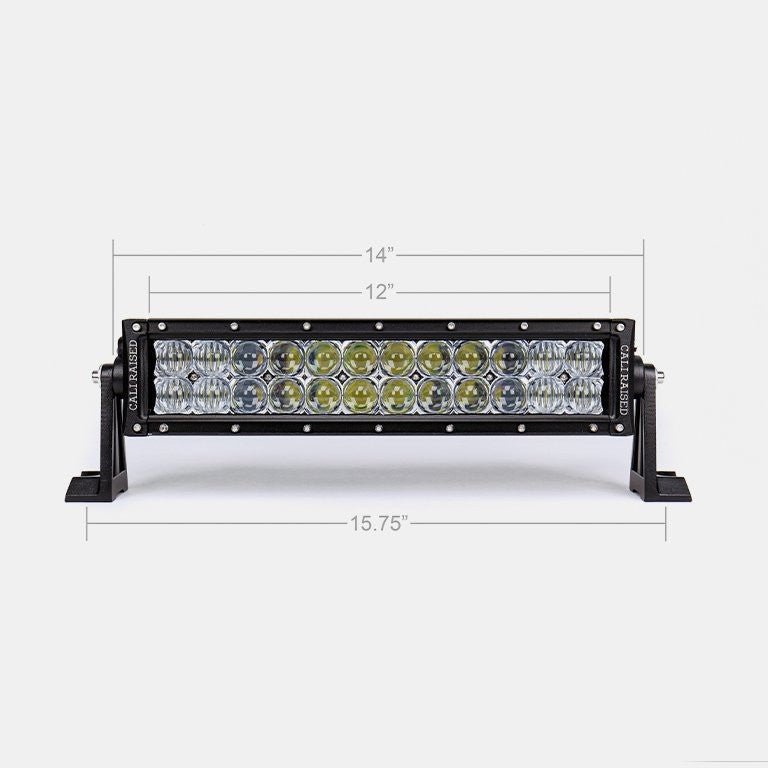 Cali Raised 14&quot; Dual Row 5D Optic OSRAM LED Light Bar - Truck Brigade