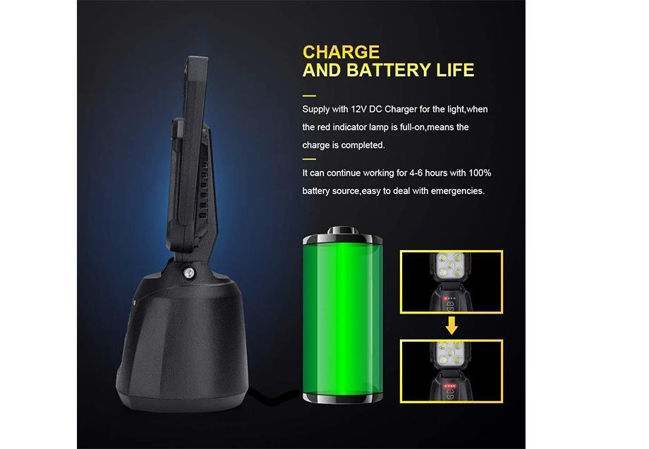 Cali Raised 15W Magnetic Base Rechargeable LED Work/Camp Light | Truck Brigade