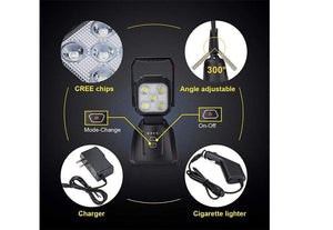 Cali Raised 15W Magnetic Base Rechargeable LED Work/Camp Light | Truck Brigade