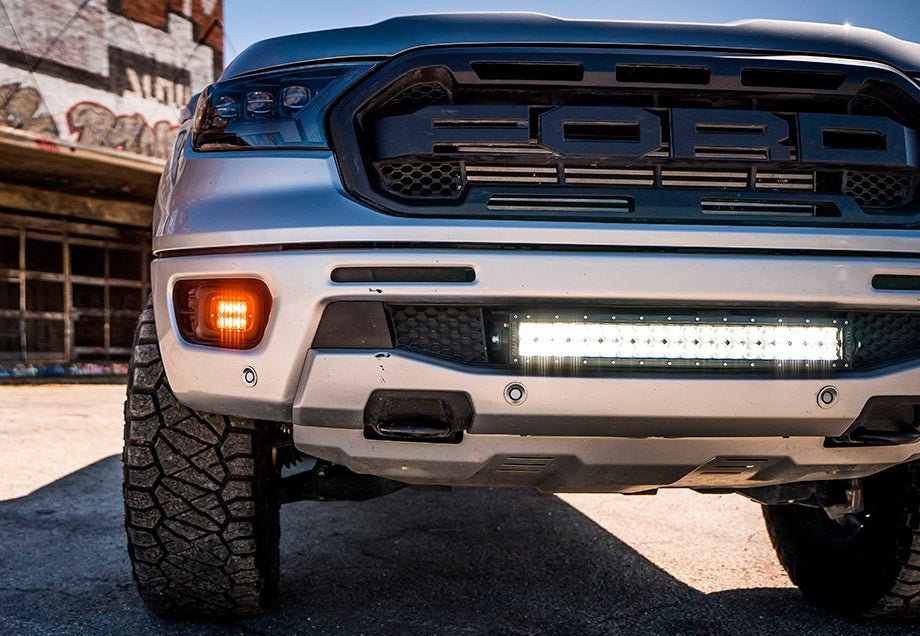 Cali Raised 22" Bumper Hidden LED Light Bar Brackets Kit | Ford Ranger (2019-2022) | Truck Brigade