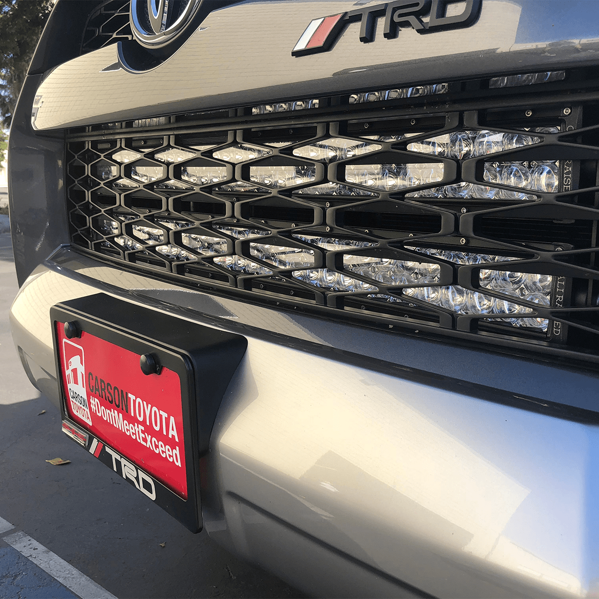Cali raised 32 Inch Hidden Grille LED Light Bar Brackets Kit | Toyota 4Runner (2014-2022) | Truck Brigade