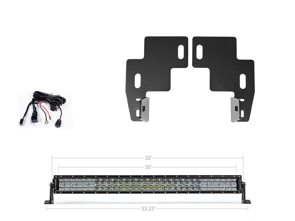 Cali Raised 32" Lower Bumper Hidden LED Light Bar Brackets Kit | Chevy Colorado (2014-2022) | Truck Brigade