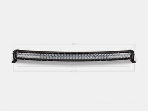 Cali Raised 42 Inch Curved Dual Row 5D Optic OSRAM LED Bar - Truck Brigade