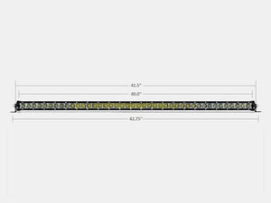Cali Raised 42" Slim Single Row LED Bar (Amber) | Truck Brigade