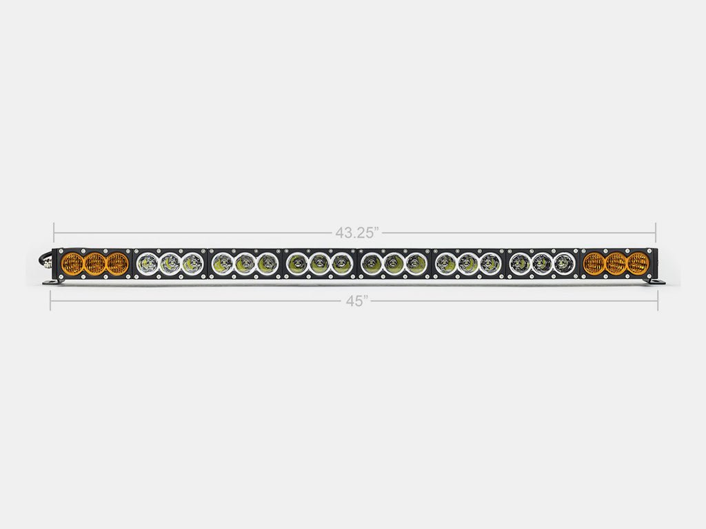Cali Raised 43" Amber/White Dual Function LED Light Bar | Truck Brigade