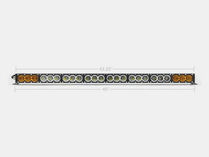 Cali Raised 43" Amber/White Dual Function LED Light Bar | Truck Brigade