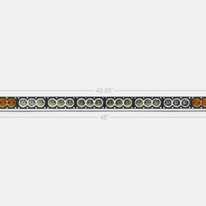 Cali Raised 43" Amber/White Dual Function LED Light Bar - Truck Brigade