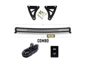 Cali Raised 52" Curved LED Light Bar Roof Brackets Kit | Toyota Tundra (2007-2021) | Truck Brigade