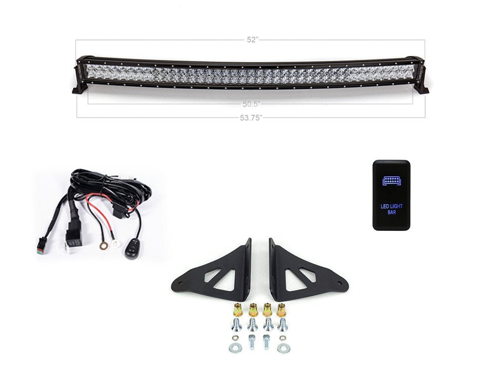 Cali Raised 52 Inch Curved LED Light Bar Roof Bracket Kit | Toyota 4Runner (2003-2023) | Truck Brigade