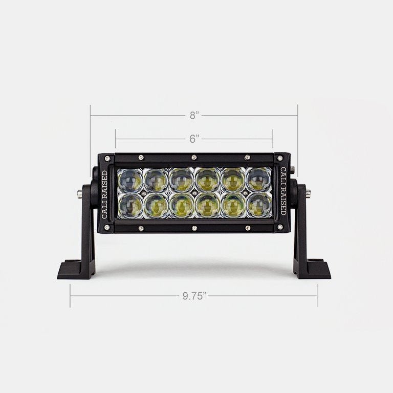 Cali Raised 8&quot; Dual Row 5D Optic OSRAM LED Light Bar - Truck Brigade