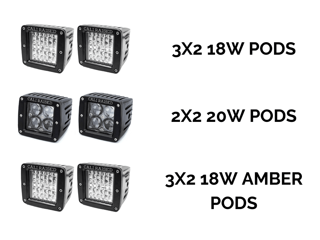 Cali Raised Bed Rail LED Pod Brackets Kit For Toyota Truck | Truck Brigade