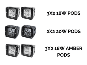 Cali Raised Bed Rail LED Pod Brackets Kit For Toyota Truck | Truck Brigade