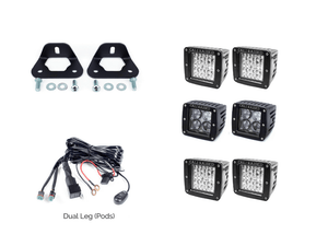 Cali Raised Bed Rail LED Pod Brackets Kit For Toyota Truck | Truck Brigade