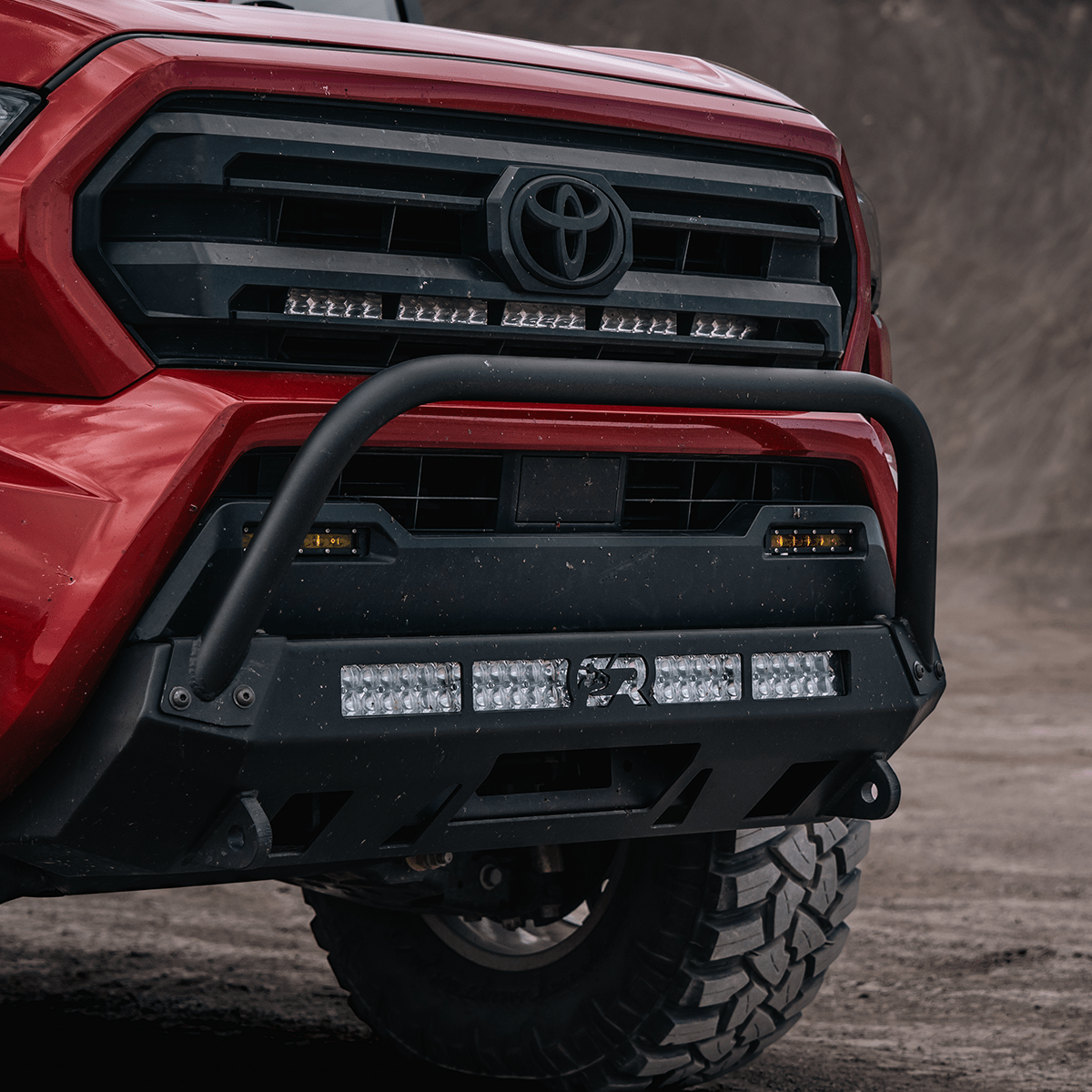 Cali Raised Bolt-On Bull Bar | Toyota Tacoma Stealth Bumper (2024+) | Truck Brigade
