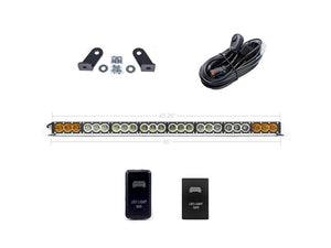 Cali Raised Dual Function Amber/White LED Light Bar Prinsu Mounting Bracket Kit | Truck Brigade