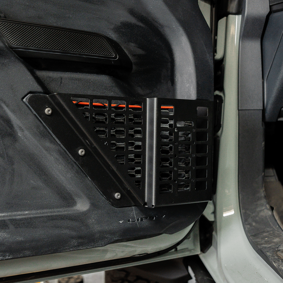 Cali Raised Front Door MOLLE Basket Fits 22+ Ford Bronco Raptor | Truck Brigade