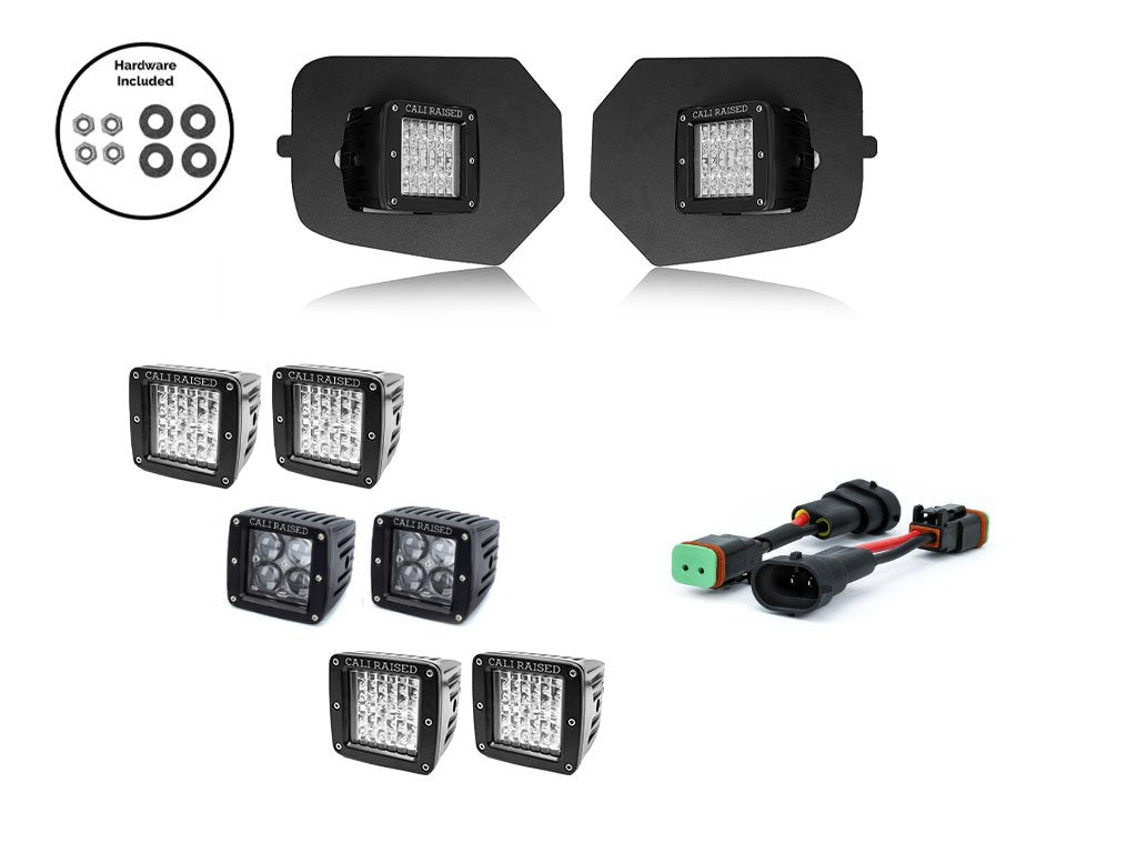 LED Fog Light Pod Replacements Brackets Kit Fits 2016-2023 Toyota Tacoma - 3X2 18W LED PODS LED Fog Light Pod Replacements Brackets Kit Fits 2016-2023 Toyota Tacoma - 3X2 18W LED PODS