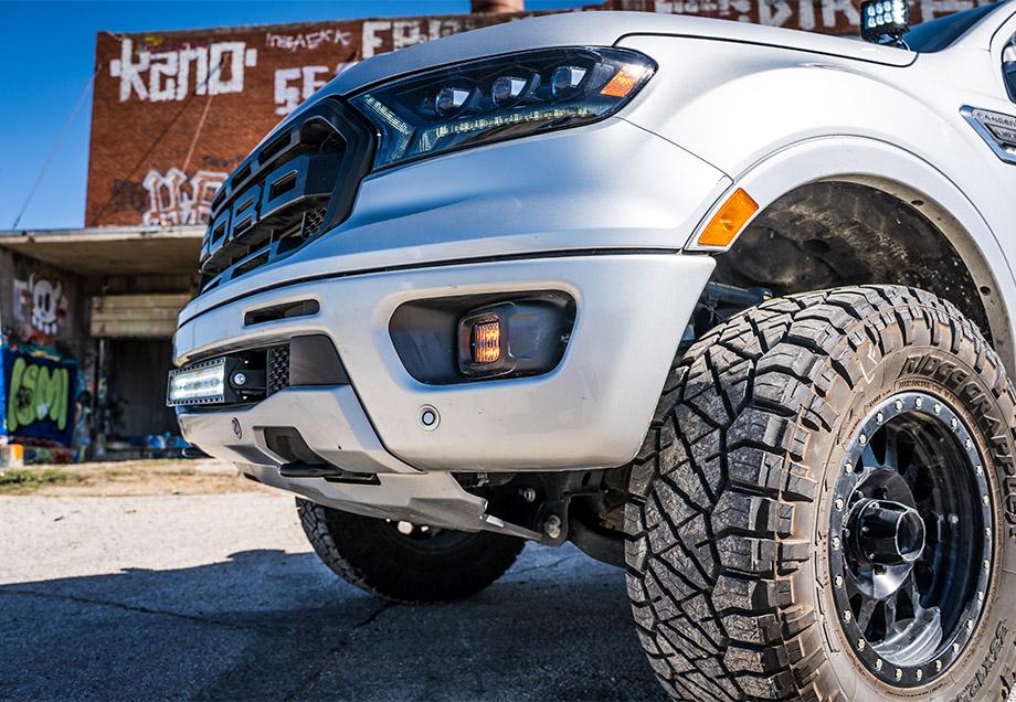 Cali Raised LED Fog Light Pod Replacements Brackets Kit | Ford Ranger (2019-2024) | Truck Brigade