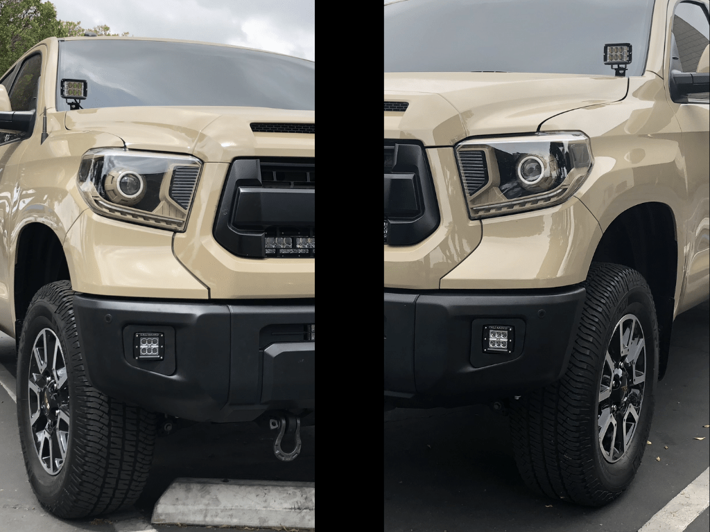 Cali Raised LED Fog Light Pod Replacements Brackets Kit | Toyota Tundra (2014-2021) | Truck Brigade