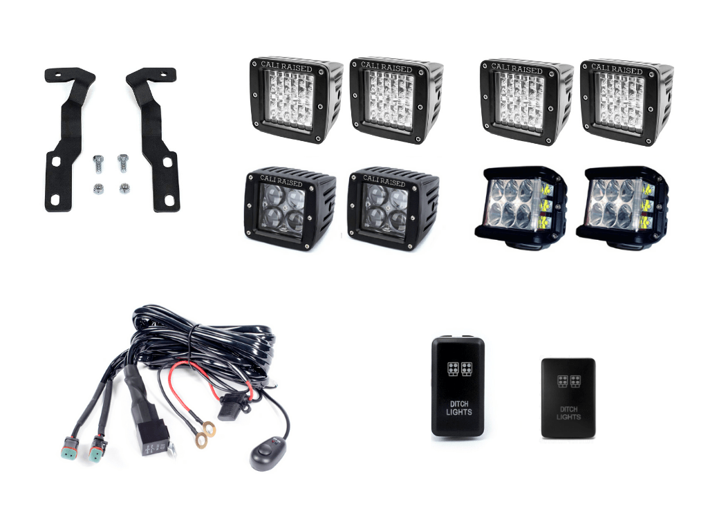 Cali Raised Low Profile Ditch Light Bracket Kit | Toyota Tacoma (2016-2023) | Truck Brigade