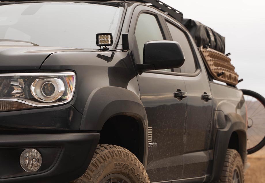 Cali Raised Low Profile Ditch Light Brackets Kit | Chevy Colorado/Canyon (2015-2022) | Truck Brigade