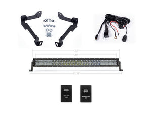 Cali Raised Lower Bumper Hidden 32 Inch LED Light Bar Bracket Kit | Toyota Tundra (2014-2021) - Truck Brigade